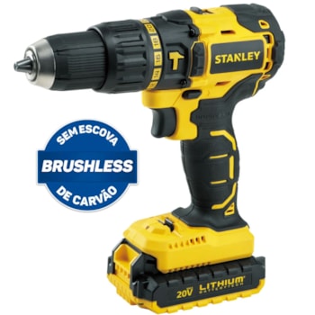 PARAFUSADEIRA / FURADEDEIRA DE IMP 20V BRUSHLESS - SBH20S2K STANLEY