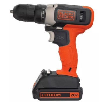 PARAFUSADEIRA/FURADEIRA 20V - BCD702C1 BLACK + DECKER PARAFUSADEIRA/FURADEIRA 20V - BCD702C1 BLACK + DECKER