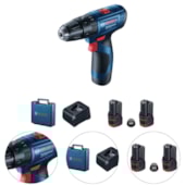 PARAFUSADEIRA / FURADEIRA 3/8" À BATERIA GSB 120-LI + 2 BATERIAS C/ MALETA BIVOLT - 06019G81E0 BOSCH