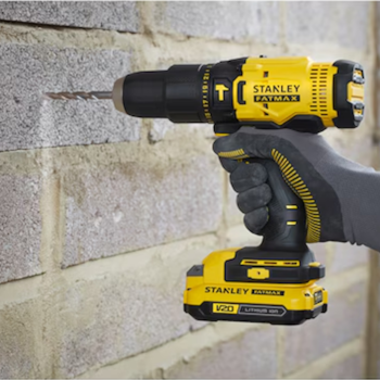 PARAFUSADEIRA / FURADEIRA DE IMPACTO 1/2" 55NM 20V COM 1 BATERIA 2AH + CARREGADOR BIVOLT + MALETA  - STANLEY