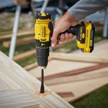 PARAFUSADEIRA / FURADEIRA DE IMPACTO 1/2" 55NM 20V COM 1 BATERIA 2AH + CARREGADOR BIVOLT + MALETA  - STANLEY