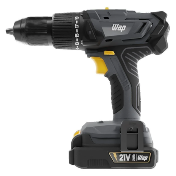 PARAFUSADEIRA / FURADEIRA DE IMPACTO 1/2" 60NM 21V COM UMA BATERIA DE 2AH, CARREGADOR BIVOLT E MALETA K21 ID03 - FW009462 WAP