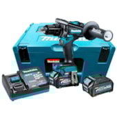 PARAFUSADEIRA/FURADEIRA DE IMPACTO A BATERIA 40V LI-ON - HP001GD201- MAKITA Voltagem:220V