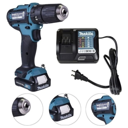 PARAFUSADEIRA FURADEIRA DE IMPACTO A BATERIA - HP333DWYX3 MAKITA