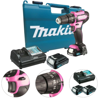 PARAFUSADEIRA / FURADEIRA DE IMPACTO ROSA 10MM - HP333DWYEP MAKITA PARAFUSADEIRA / FURADEIRA DE IMPACTO ROSA 10MM - HP333DWYEP MAKITA