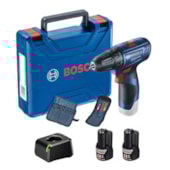 PARAFUSADEIRA / FURADEIRA DE IMPACTOR 12V GSR 120-LI C/ 2 BATERIAS, MALETA E 21 ACESSORIOS - BOSCH PARAFUSADEIRA / FURADEIRA DE IMPACTOR 12V GSR 120-LI C/ 2 BATERIAS, MALETA E 21 ACESSORIOS - BOSCH