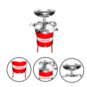 PINGADEIRA DE OLEO 25 LTS C/ 6 FUNIS VERMELHA - 000.LUB-PING-6 LUBEFER