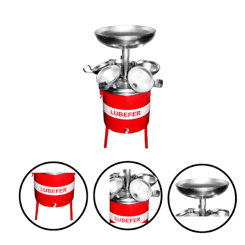 PINGADEIRA DE OLEO 25 LTS C/ 6 FUNIS VERMELHA - 000.LUB-PING-6 LUBEFER PINGADEIRA DE OLEO 25 LTS C/ 6 FUNIS VERMELHA - 000.LUB-PING-6 LUBEFER