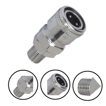 PINO ENGATE RÁPIDO 1/2" ROSCA MACHO 3/8" - 000.LUB-2021A LUBEFER