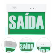 PLACA DE SINALIZAÇÃO SAÍDA DE EMERGÊNCIA LED VERDE FACE ÚNICA 1W 6500K AUTOVOLT - 200.22.0031-0 G-LIGHT PLACA DE SINALIZAÇÃO SAÍDA DE EMERGÊNCIA LED VERDE FACE ÚNICA 1W 6500K AUTOVOLT - 200.22.0031-0 G-LIGHT