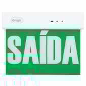 PLACA DE SINALIZAÇÃO SAÍDA DE EMERGÊNCIA LED VERDE FACE ÚNICA 1W 6500K AUTOVOLT - 200.22.0031-0 G-LIGHT PLACA DE SINALIZAÇÃO SAÍDA DE EMERGÊNCIA LED VERDE FACE ÚNICA 1W 6500K AUTOVOLT - 200.22.0031-0 G-LIGHT