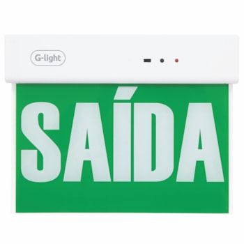 PLACA DE SINALIZAÇÃO SAÍDA DE EMERGÊNCIA LED VERDE FACE ÚNICA 1W 6500K AUTOVOLT - 200.22.0031-0 G-LIGHT PLACA DE SINALIZAÇÃO SAÍDA DE EMERGÊNCIA LED VERDE FACE ÚNICA 1W 6500K AUTOVOLT - 200.22.0031-0 G-LIGHT