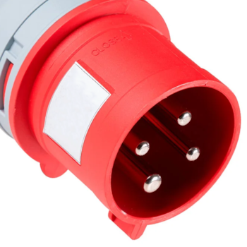 PLUG INDUSTRIAL 16A 4P (3P+T) 9H VERMELHO IP44 EPI163P380 - 1964 ELITEK