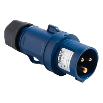 PLUG INDUSTRIAL SPEED PRO IP44 16A 3P (2P+T) 6H 220V AZUL - 13200 FAMATEL