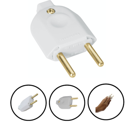 PLUGUE MACHO 2P 10A COLOR - 173967 TRAMONTINA