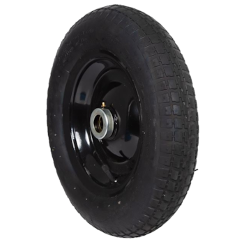 PNEU RODA MACIÇA PARA CARRINHO DE MÃO PU 3.00/3.25-8 METAL PRETO EIXO 1" - PU-3.25-8MPT1-RLZI BUFFALO