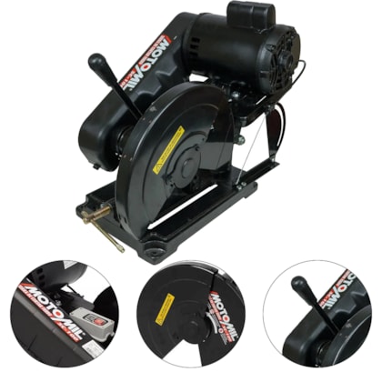 POLICORTE FERRO 12" 2HP MONOFÁSICO COM CHAVE SC-100M - 00004188.8 MOTOMIL