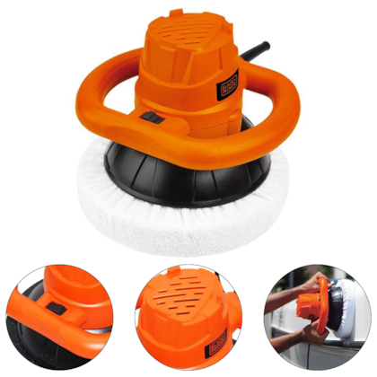 POLITRIZ ORBITAL 10" 120W + 3 BOINAS - KP12K BLACK + DECKER