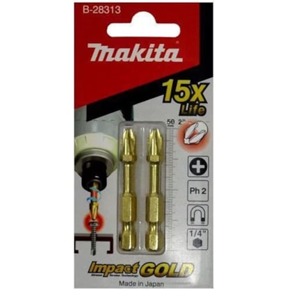PONTA BITS DE TORCAO (2PCS) PH2-50MM  B-28313 MAKITA PONTA BITS DE TORCAO (2PCS) PH2-50MM  B-28313 MAKITA
