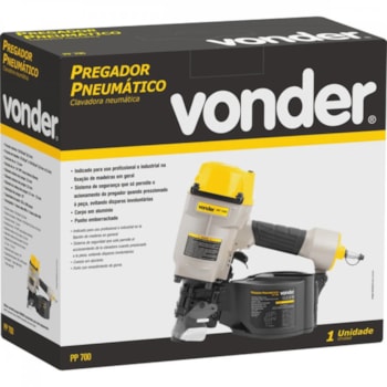 PREGADOR PNEUMÁTICO CAPACIDADE DE 45 A 70 MM - PP700 VONDER PREGADOR PNEUMÁTICO CAPACIDADE DE 45 A 70 MM - PP700 VONDER