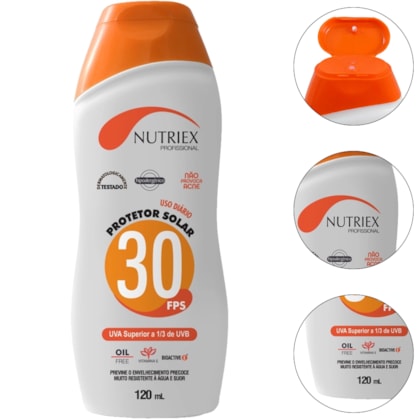 PROTETOR SOLAR FPS 30 120ML - 999434 NUTRIEX PROTETOR SOLAR FPS 30 120ML - 999434 NUTRIEX