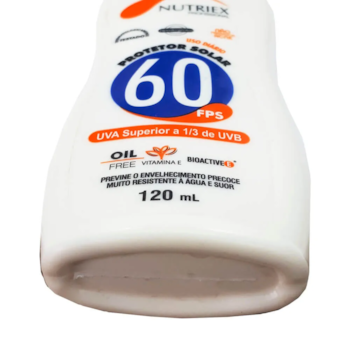 PROTETOR SOLAR FPS 60 1/3 UVA 120ML - 0060962 NUTRIEX PROTETOR SOLAR FPS 60 1/3 UVA 120ML - 0060962 NUTRIEX