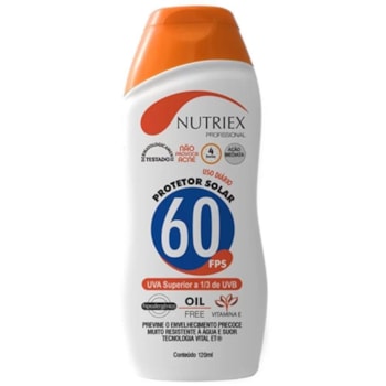 PROTETOR SOLAR FPS 60 1/3 UVA 120ML - 0060962 NUTRIEX PROTETOR SOLAR FPS 60 1/3 UVA 120ML - 0060962 NUTRIEX