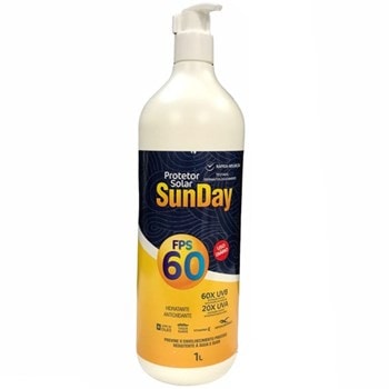 PROTETOR SOLAR FPS 60 1/3 UVA 1L SUNDAY - NUTRIEX PROTETOR SOLAR FPS 60 1/3 UVA 1L SUNDAY - NUTRIEX