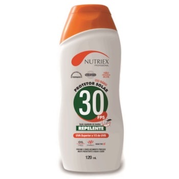PROTETOR SOLAR REPELENTE FPS 30 PROFISSIONAL 120ML - 999436 NUTRIEX PROTETOR SOLAR REPELENTE FPS 30 PROFISSIONAL 120ML - 999436 NUTRIEX