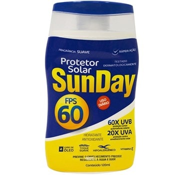 PROTETOR SOLAR SUNDAY FPS 60 1/3 UVA 120ML - NUTRIEX.