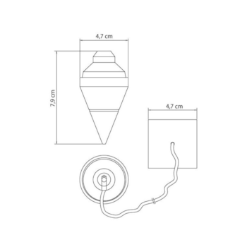 PRUMO DE CENTRO 400G EM FERRO FUNDIDO COM CALÇO GUIA DE AÇO - 43181/501 TRAMONTINA PRUMO DE CENTRO 400G EM FERRO FUNDIDO COM CALÇO GUIA DE AÇO - 43181/501 TRAMONTINA