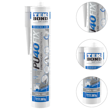 PU40FIX CINZA CARTUCHO 387G/280ML - 21081038700 TEKBOND