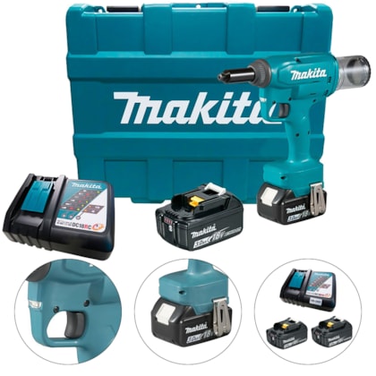 REBITADOR A BATERIA 18V 2.4 A 4.8MM - DRV150RFE MAKITA REBITADOR A BATERIA 18V 2.4 A 4.8MM - DRV150RFE MAKITA