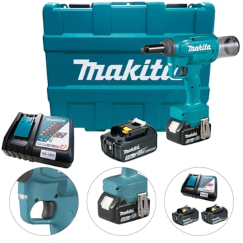 REBITADOR A BATERIA 18V 4.8 A 6.4MM - DRV250RFE MAKITA