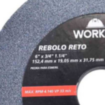 REBOLO USO GERAL 6" X 3/4"X1.1/4" GROSSO - 202665 WORKER REBOLO USO GERAL 6" X 3/4"X1.1/4" GROSSO - 202665 WORKER