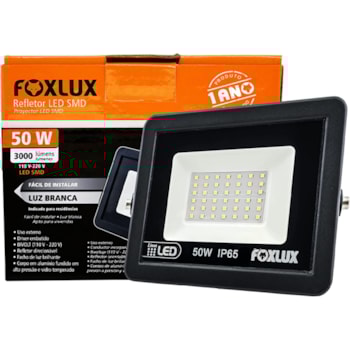REFLETOR LED 50W 6500K PRETO BIVOLT FX - LED38.22 FOXLUX REFLETOR LED 50W 6500K PRETO BIVOLT FX - LED38.22 FOXLUX