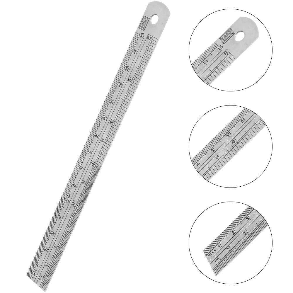 RÉGUA ESCALA DE AÇO INOX 15CM - 112,0001 ZAAS - HBR Flex