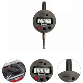 RELÓGIO COMPARADOR DIGITAL BÁSICO 58X12,5X0,01MM 0,0005" - 3600M-5 STARRETT RELÓGIO COMPARADOR DIGITAL BÁSICO 58X12,5X0,01MM 0,0005" - 3600M-5 STARRETT