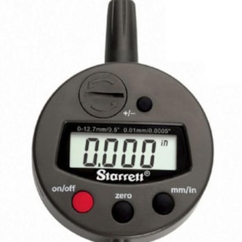 RELÓGIO COMPARADOR DIGITAL BÁSICO 58X12,5X0,01MM 0,0005" - 3600M-5 STARRETT RELÓGIO COMPARADOR DIGITAL BÁSICO 58X12,5X0,01MM 0,0005" - 3600M-5 STARRETT