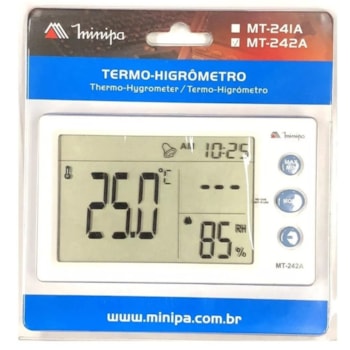 RELOGIO TERMO-HIGROMETRO INT. - MT-242A MINIPA RELOGIO TERMO-HIGROMETRO INT. - MT-242A MINIPA