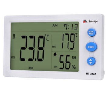 RELOGIO TERMO-HIGROMETRO INT. - MT-242A MINIPA RELOGIO TERMO-HIGROMETRO INT. - MT-242A MINIPA