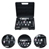 RETIFICA PNEUMATICA 1/4" 24000RPM COM 10 PONTA MONTADAS + ACESSORIOS E MALETA  - 101014 ROTTA