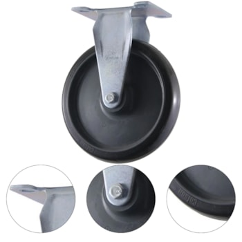 RODÍZIO FIXO COM PLACA 6" SEM FREIO 2522 FLP 612 BP CINZA - 33100690330400002522 COLSON RODÍZIO FIXO COM PLACA 6" SEM FREIO 2522 FLP 612 BP CINZA - 33100690330400002522 COLSON