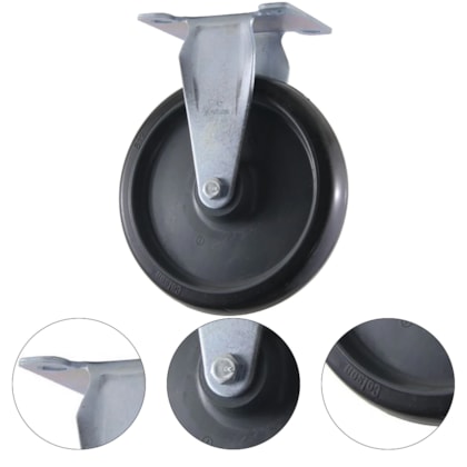 RODÍZIO FIXO COM PLACA 6" SEM FREIO 2522 FLP 612 BP CINZA - 33100690330400002522 COLSON RODÍZIO FIXO COM PLACA 6" SEM FREIO 2522 FLP 612 BP CINZA - 33100690330400002522 COLSON