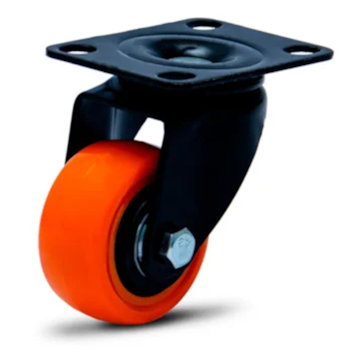 RODIZIO GIRATORIO 2" X 1" BLACK PVC AMARELO GLPB210BPAE (6236) 50KG - COLSON