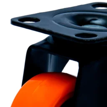 RODIZIO GIRATORIO 2" X 1" BLACK PVC AMARELO GLPB210BPAE (6236) 50KG - COLSON