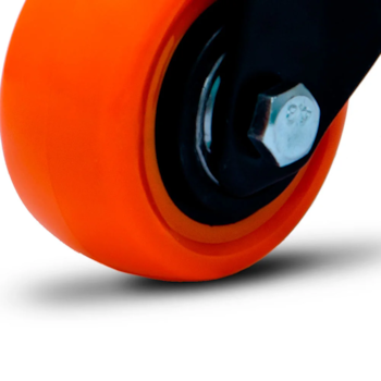 RODIZIO GIRATORIO 2" X 1" BLACK PVC AMARELO GLPB210BPAE (6236) 50KG - COLSON