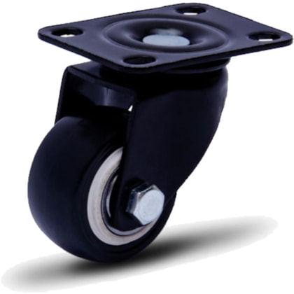 RODIZIO GIRATORIO 2" X1" BLACK PVC PRETO GLPB210BPE (6048) 50KG - COLSON