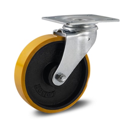 RODIZIO GIRATORIO 5" X 1.1/2" RODA DE FERRO PU GLP 514 PF E (2319) 300KG - COLSON