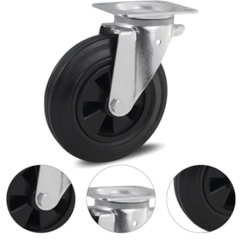 RODIZIO GIRATORIO 8" X 2" RODA BORRACHA MACIÇA GLP.82BMFP 150KG - 43180201190700003977 COLSON RODIZIO GIRATORIO 8" X 2" RODA BORRACHA MACIÇA GLP.82BMFP 150KG - 43180201190700003977 COLSON